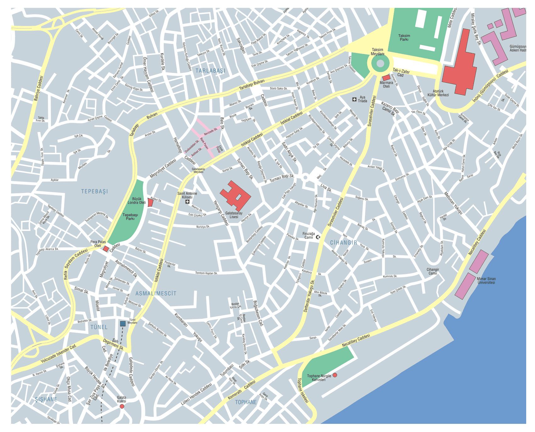 Таксимо район стамбула. Площадь Таксим в Стамбуле на карте. Район Таксим в Стамбуле на карте. Районы Стамбула на карте и площадь Таксим. Улица Таксим в Стамбуле на карте.