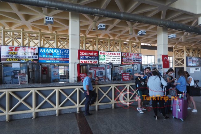 Стойки компаний в терминале внутренних рейсов