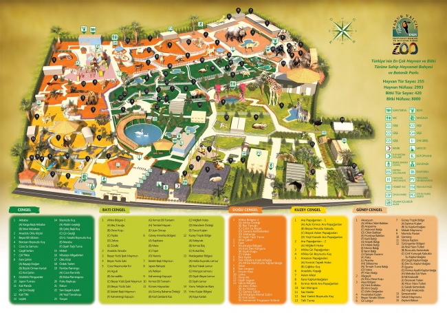 Карта зоопарка Фарук Ялчин