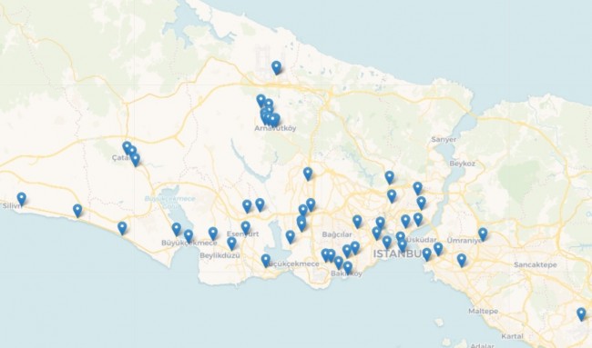 Остановки всех автобусов компании Havaist в 2026 году