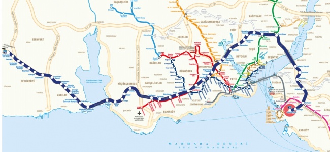 Карта метробусов с районами