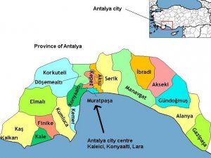 Карта провинции Анталия